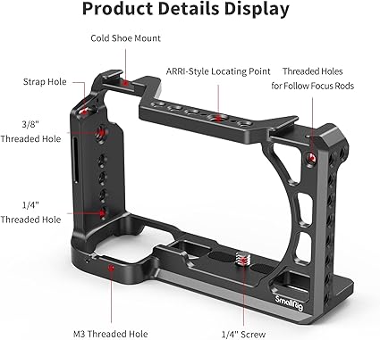 SMALLRIG Camera Cage pour Sony A6100 / A6300 / A6400 / A6500 - CCS2310B